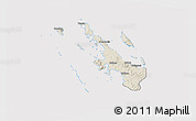 Shaded Relief 3D Map of Poum, cropped outside