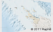 Shaded Relief 3D Map of Poum, lighten