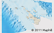Shaded Relief 3D Map of Poum, single color outside