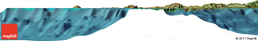 Satellite Horizon Map of Poum