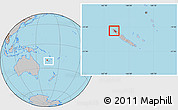 Gray Location Map of Poum, within the entire country
