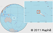 Gray Location Map of Poum, highlighted parent region