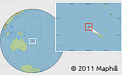 Savanna Style Location Map of Poum, highlighted parent region