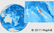 Shaded Relief Location Map of Poum