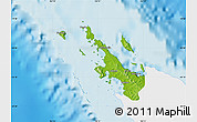 Physical Map of Poum, single color outside