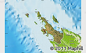 Satellite Map of Poum, physical outside
