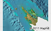 Satellite Map of Poum, single color outside