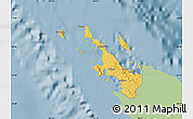 Savanna Style Map of Poum, single color outside