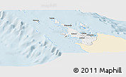Classic Style Panoramic Map of Poum, single color outside