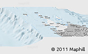 Gray Panoramic Map of Poum