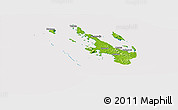 Physical Panoramic Map of Poum, cropped outside