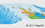 Political Panoramic Map of Poum