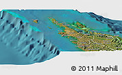 Satellite Panoramic Map of Poum