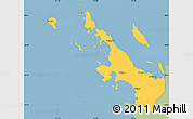 Savanna Style Simple Map of Poum, single color outside