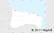 Silver Style Simple Map of Touho