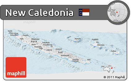 Classic Style Panoramic Map of New Caledonia