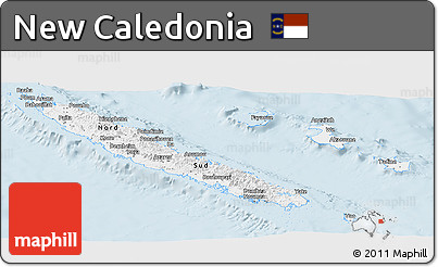 Classic Style Panoramic Map of New Caledonia