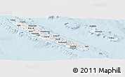 Gray Panoramic Map of New Caledonia, single color outside