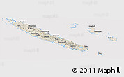 Shaded Relief Panoramic Map of New Caledonia, cropped outside