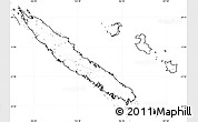 Blank Simple Map of New Caledonia, cropped outside, no labels