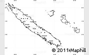 Blank Simple Map of New Caledonia, cropped outside