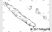 Blank Simple Map of New Caledonia, cropped outside