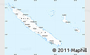 Classic Style Simple Map of New Caledonia, single color outside