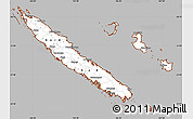 Gray Simple Map of New Caledonia, cropped outside