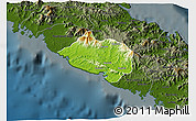 Physical 3D Map of Bourail, darken