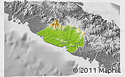 Physical 3D Map of Bourail, desaturated