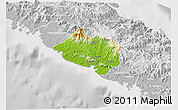 Physical 3D Map of Bourail, lighten, desaturated