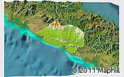 Physical 3D Map of Bourail, satellite outside