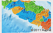 Political 3D Map of Bourail