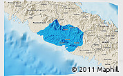 Political 3D Map of Bourail, shaded relief outside