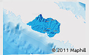 Political 3D Map of Bourail, single color outside