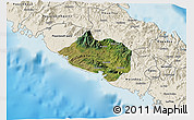 Satellite 3D Map of Bourail, shaded relief outside