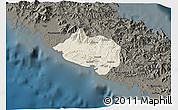 Shaded Relief 3D Map of Bourail, darken