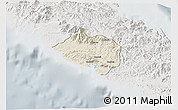 Shaded Relief 3D Map of Bourail, lighten, semi-desaturated