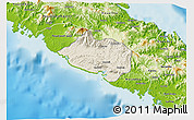 Shaded Relief 3D Map of Bourail, physical outside