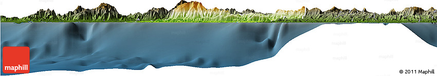 Physical Horizon Map of Bourail, darken