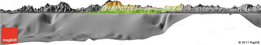 Physical Horizon Map of Bourail, darken, desaturated Physical Horizon Map of Bourail, darken, desaturated