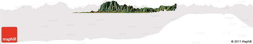 Satellite Horizon Map of Bourail, cropped outside
