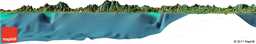 Satellite Horizon Map of Bourail