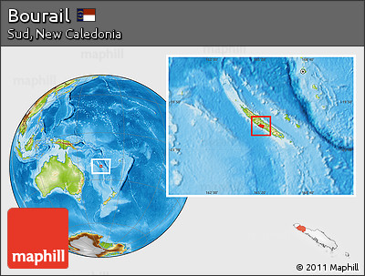 Physical Location Map of Bourail
