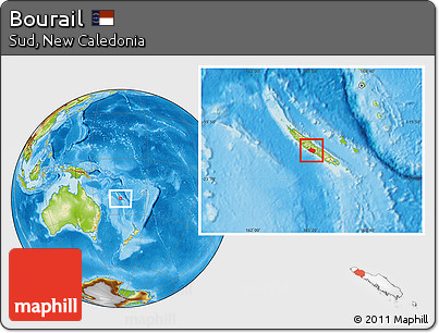 Physical Location Map of Bourail