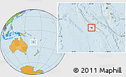 Political Location Map of Bourail, highlighted country