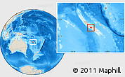 Shaded Relief Location Map of Bourail, highlighted parent region