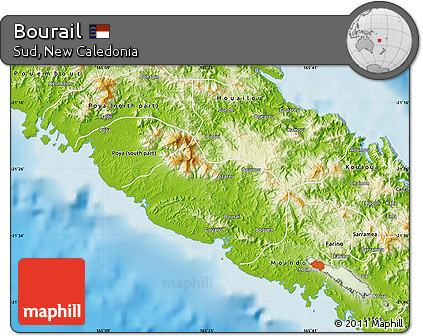 Physical Map of Bourail