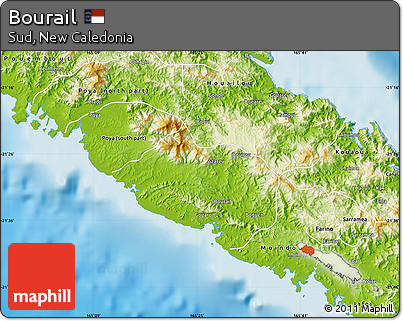 Physical Map of Bourail