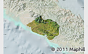 Satellite Map of Bourail, lighten
